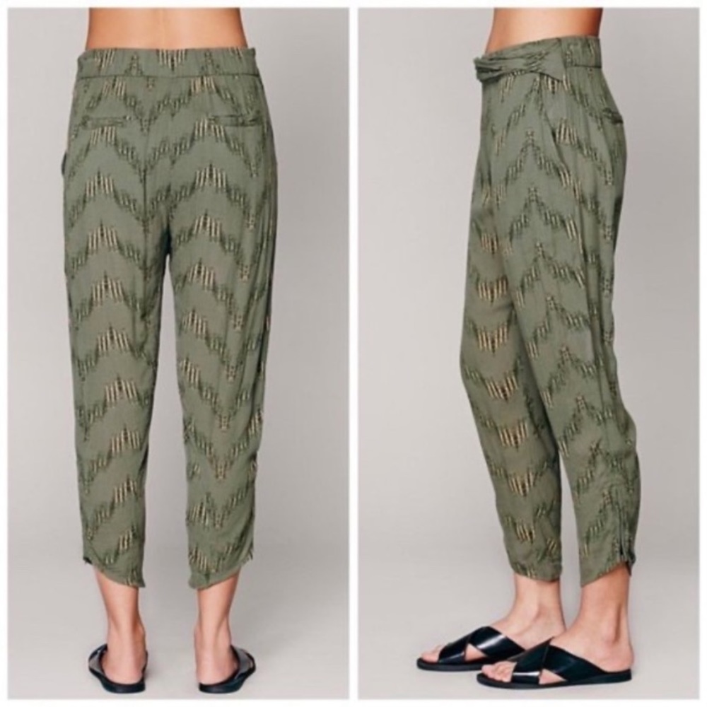 Free People Got Me Twisted Pants Boho Crop Harem